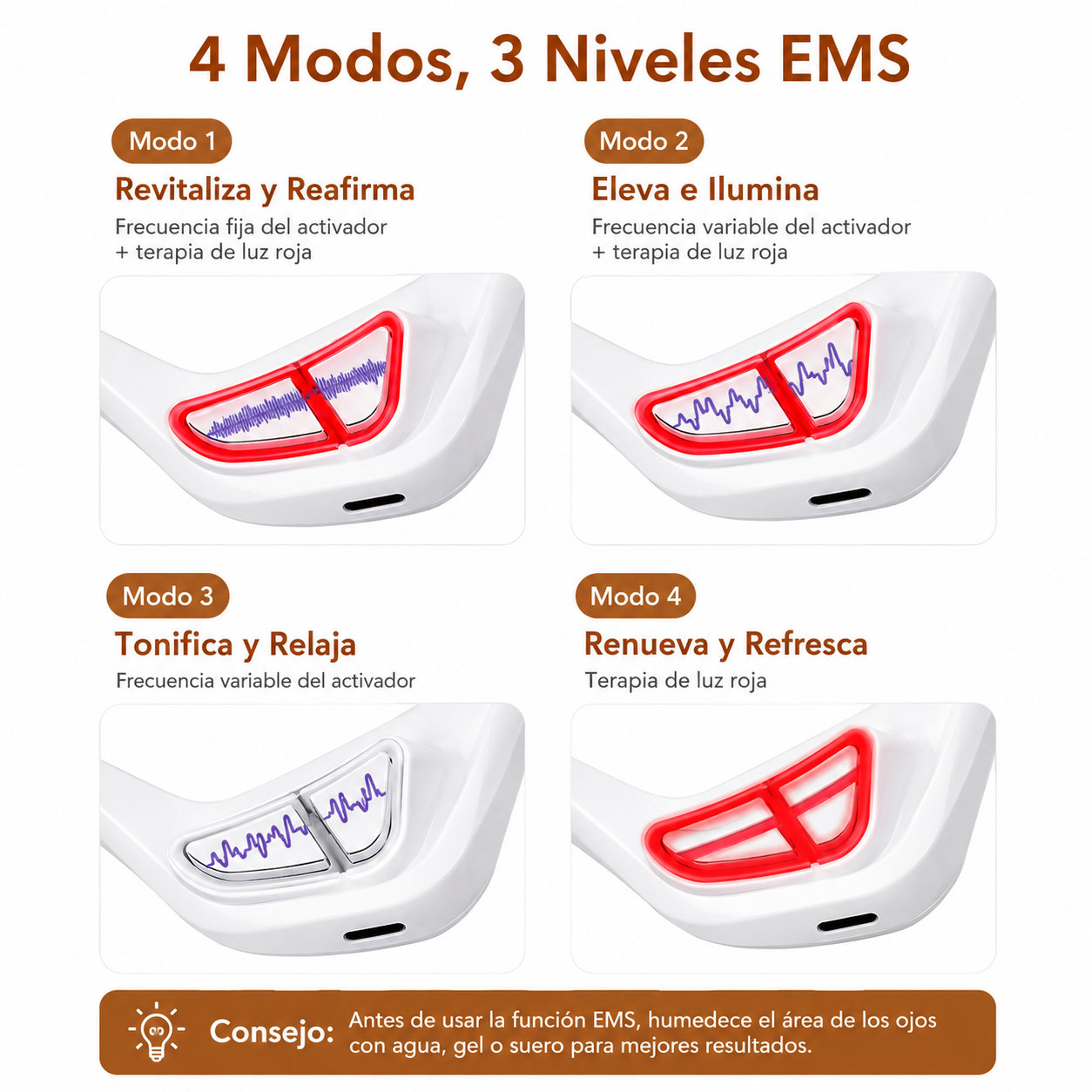 Masajeador de Ojos EMS para Bolsas y Ojeras