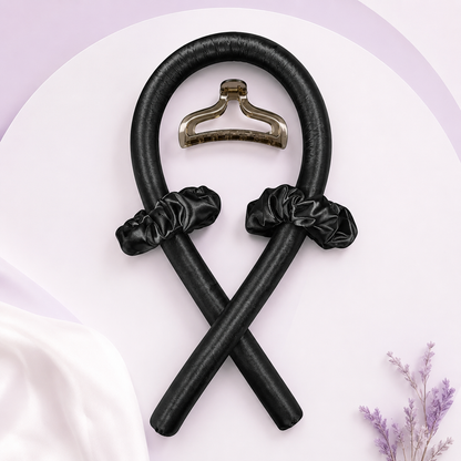 Heatless Hair Curler with Satin Cap
